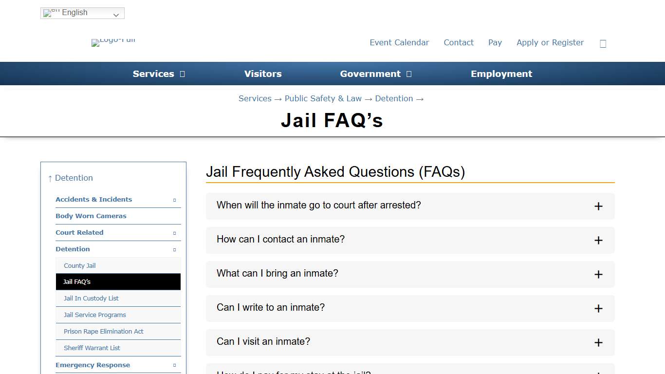 Jail FAQ's - Otter Tail County, MN